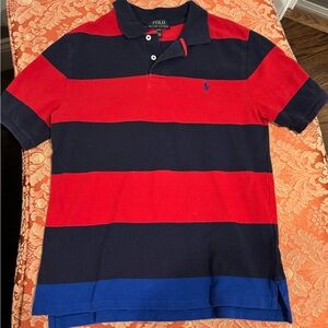 Polo Ralph Lauren Kids Red and Blue Striped Polo Shirt